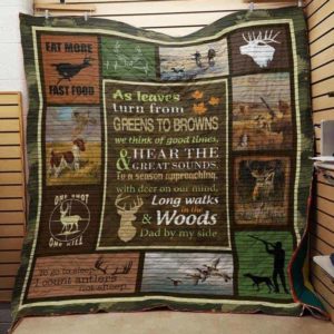 Hunting As Leaves Turn From Greens To Browns Quilt Blanket Great Customized Gifts For Birthday Christmas Thanksgiving Perfect Gifts For Hunting Lover