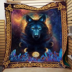 Magical Wolf Quilt Blanket Great Customized Blanket Gifts For Birthday Christmas Thanksgiving