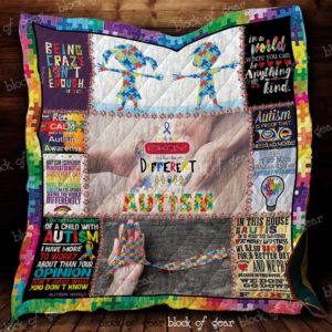 Keep Calm And Support Autism Awareness Quilt Blanket Great Customized Blanket Gifts For Birthday Christmas Thanksgiving