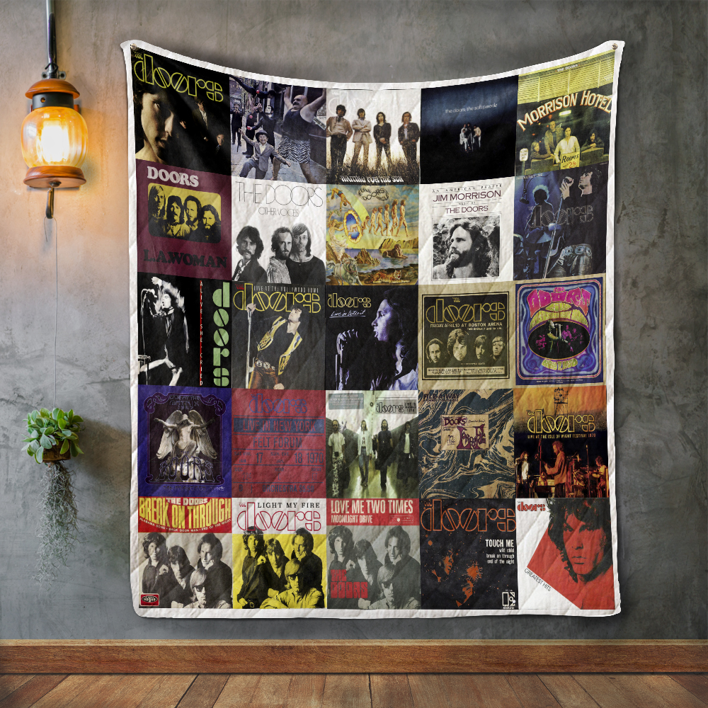 The Doors Albums Cover Poster Quilt Blanket Funny Best Gift For Fans Loves 