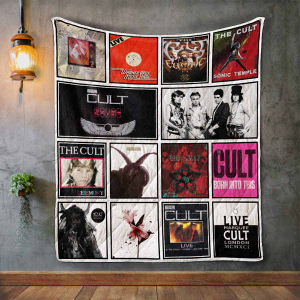 The Cult Album Covers Quilt Blanket