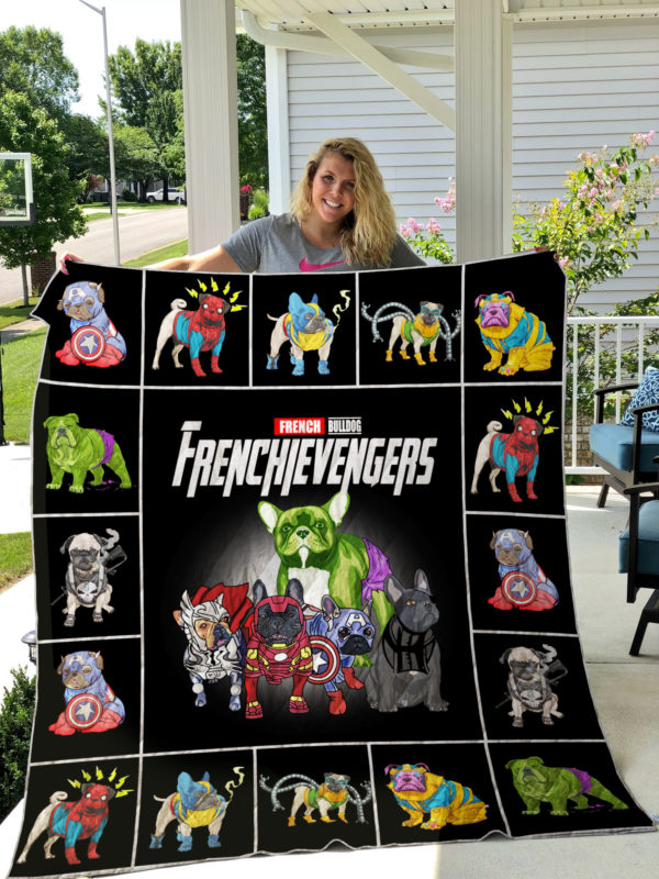 French Bulldog Avengers Quilt Blanket