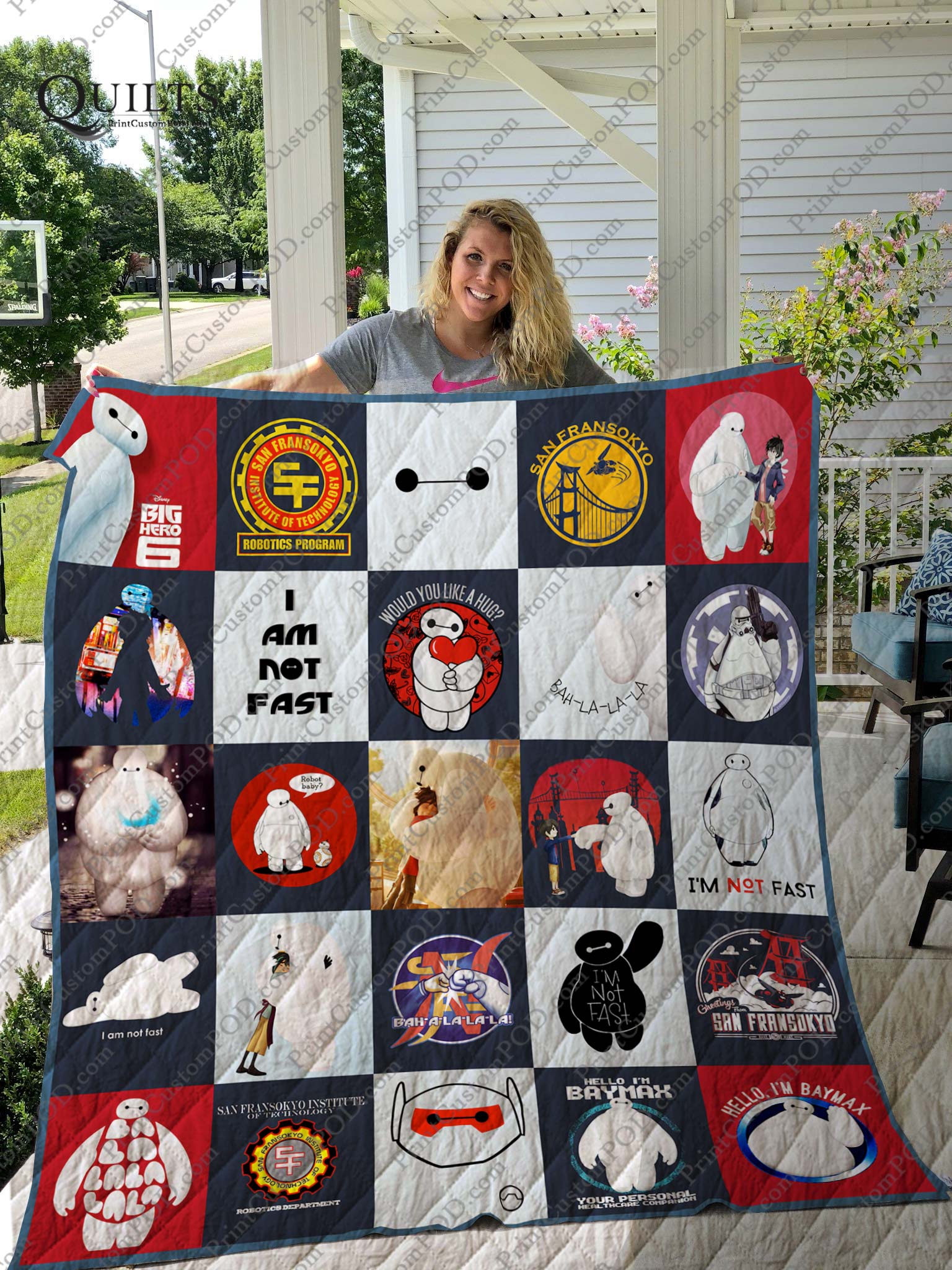 Big Hero 6 Hello I'm Baymax Quilt Blanket Great Customized Blanket Gifts  For Birthday Christmas Thanksgiving – DovePrints