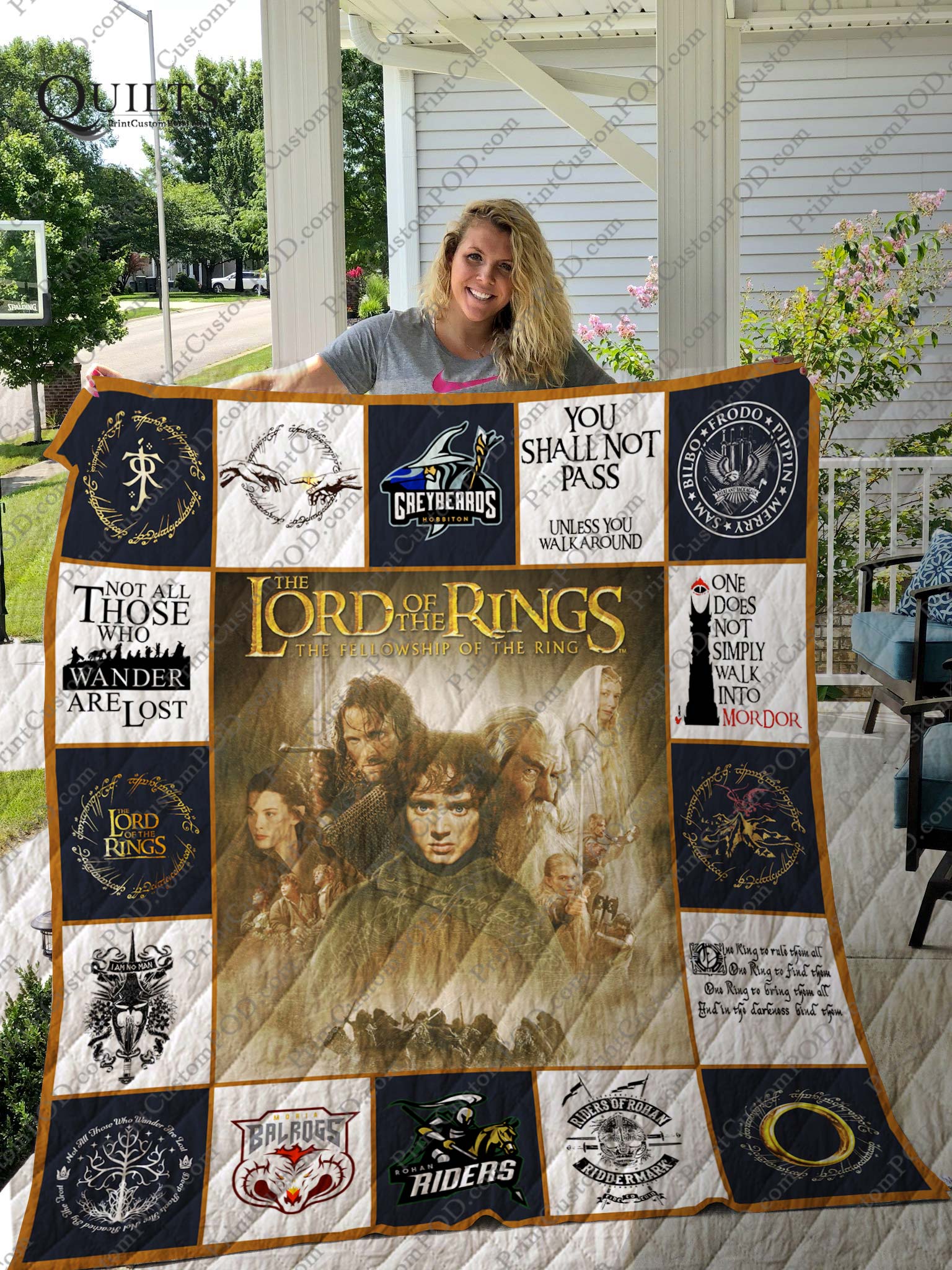 The Lord Of The Rings Quilt Blanket Ver17 – DovePrints