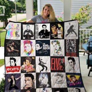 Elvis Presley Tshirt Quilt Blanket