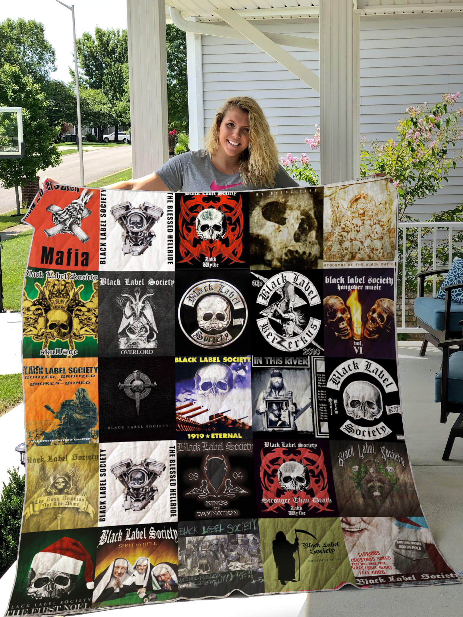 Black Label Society Quilt Blanket Great Gift For Fans 