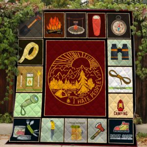 Camping Tools I Hate People Quilt Blanket Great Customized Blanket Gifts For Birthday Christmas Thanksgiving