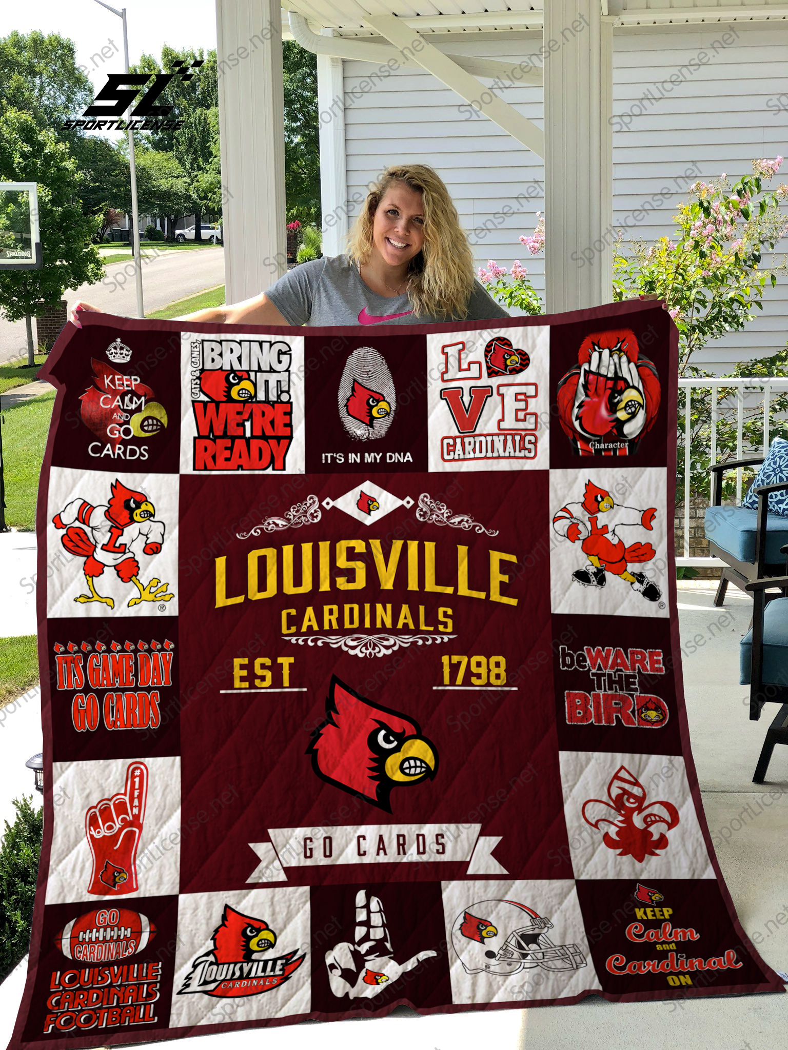 Ncaa Louisville Cardinals Quilt Blanket #121 – DovePrints