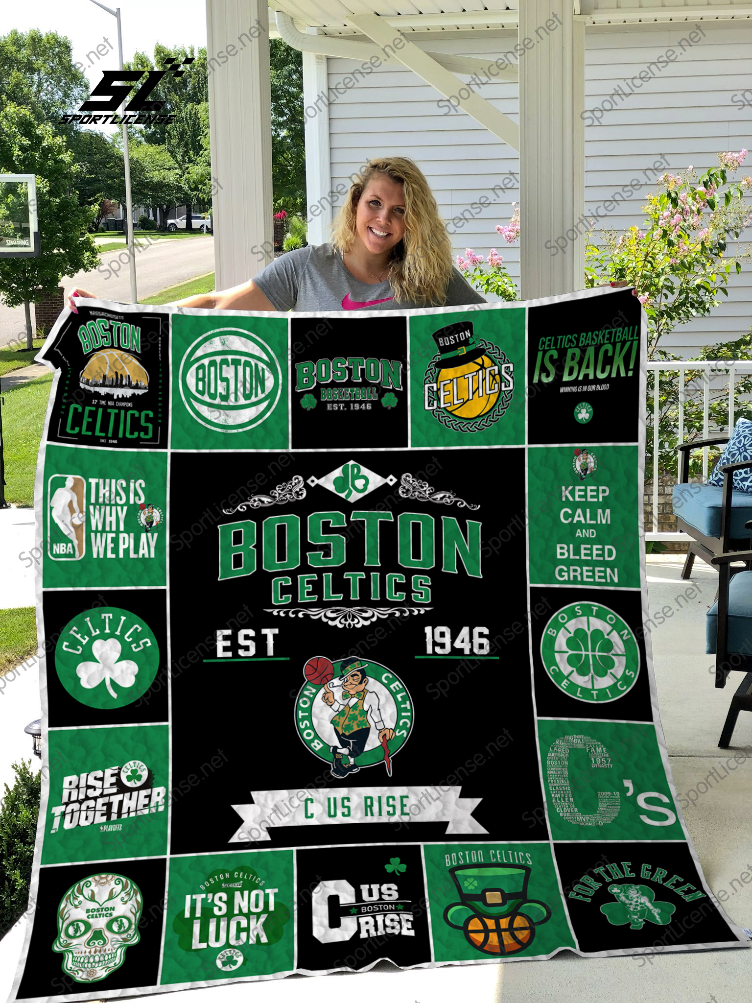Northwest NBA Boston Celtics Personalized Silk Touch Throw Blanket, 50 x  60, Jersey (236)