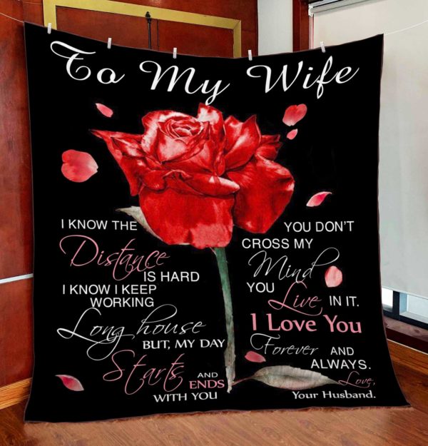 Personalized To My Wife Quilt Blanket From Husband I Love You Forever And Always Great Customized Blanket Gifts For Birthday Christmas Thanksgiving