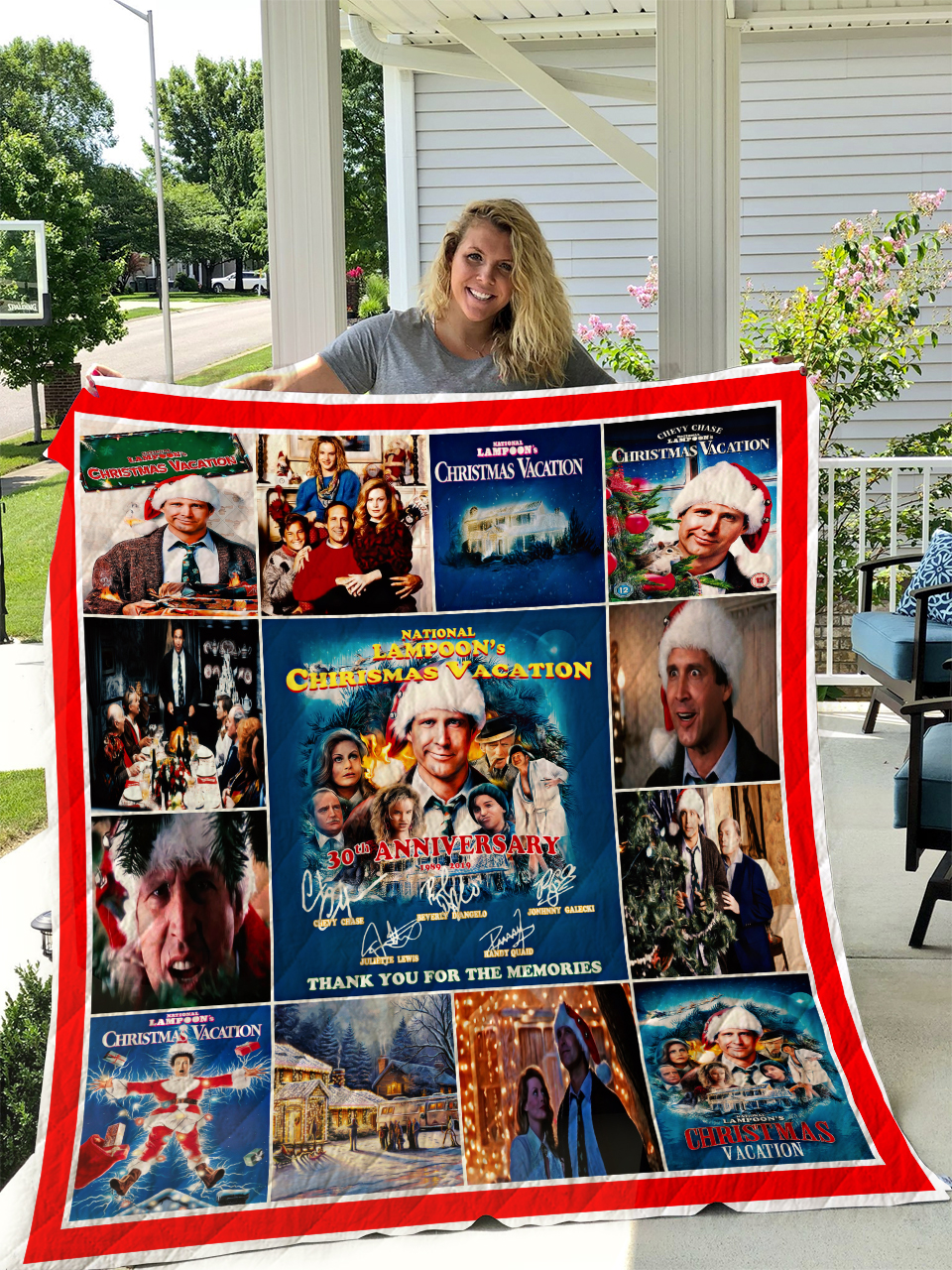 New Chevy Chase Christmas Vacation Afghan Woven Throw Blanket Gift Comedy Movie 