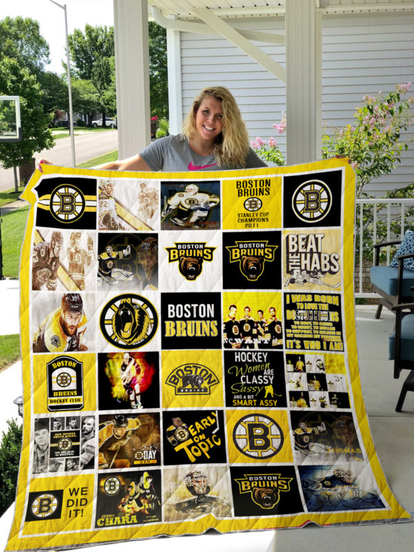 Boston Bruins Quilt Blanket 01