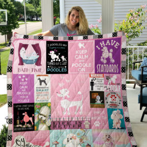 Keep Calm And Snuggle Your Poodle Quilt Blanket Great Customized Blanket Gifts For Birthday Christmas Thanksgiving