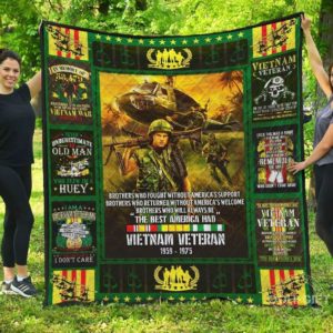 Brothers Who Will Always Be The Best America Had Vietnam Veteran Quilt Blanket Great Customized Blanket Gifts For Birthday Christmas Thanksgiving