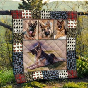 German Shepherd Dog Pets Quilt Blanket Great Customized Blanket Gifts For Birthday Christmas Thanksgiving