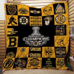 Boston Bruins Quilt Blanket 02
