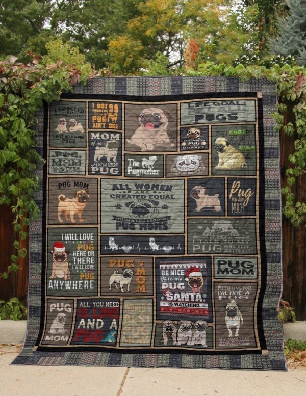 Life Goal Pet A Pug Quilt Blanket Great Customized Blanket Gifts For Birthday Christmas Thanksgiving