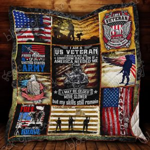 I Am A U.S Veteran Quilt Blanket