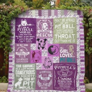 Pitbull Heart And Soul Quilt Blanket Fan Made