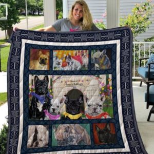Home Of French Bulldog Quilt Blanket Great Customized Blanket Gifts For Birthday Christmas Thanksgiving