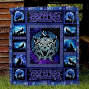 Wolf Head Pattern Quilt Blanket Great Customized Blanket Gifts For Birthday Christmas Thanksgiving