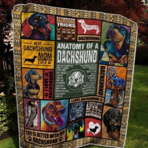 Best Dachshund Mom Ever Quilt Blanket Great Customized Blanket Gifts For Birthday Christmas Thanksgiving