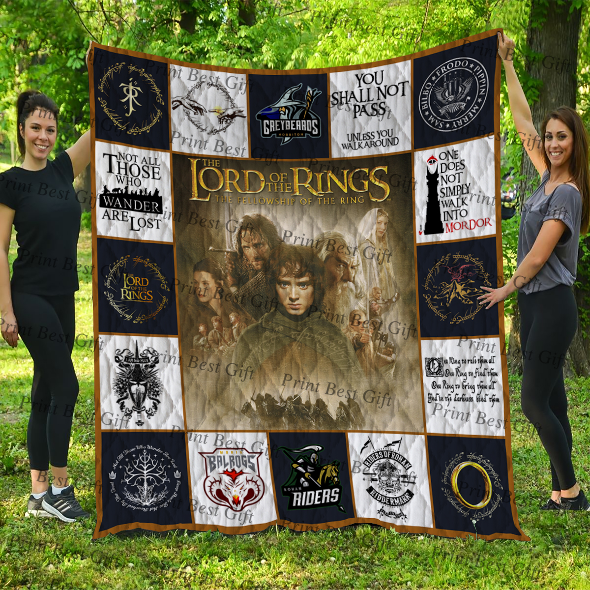 The Lord Of The Rings Quilt Blanket Ver 2 – DovePrints