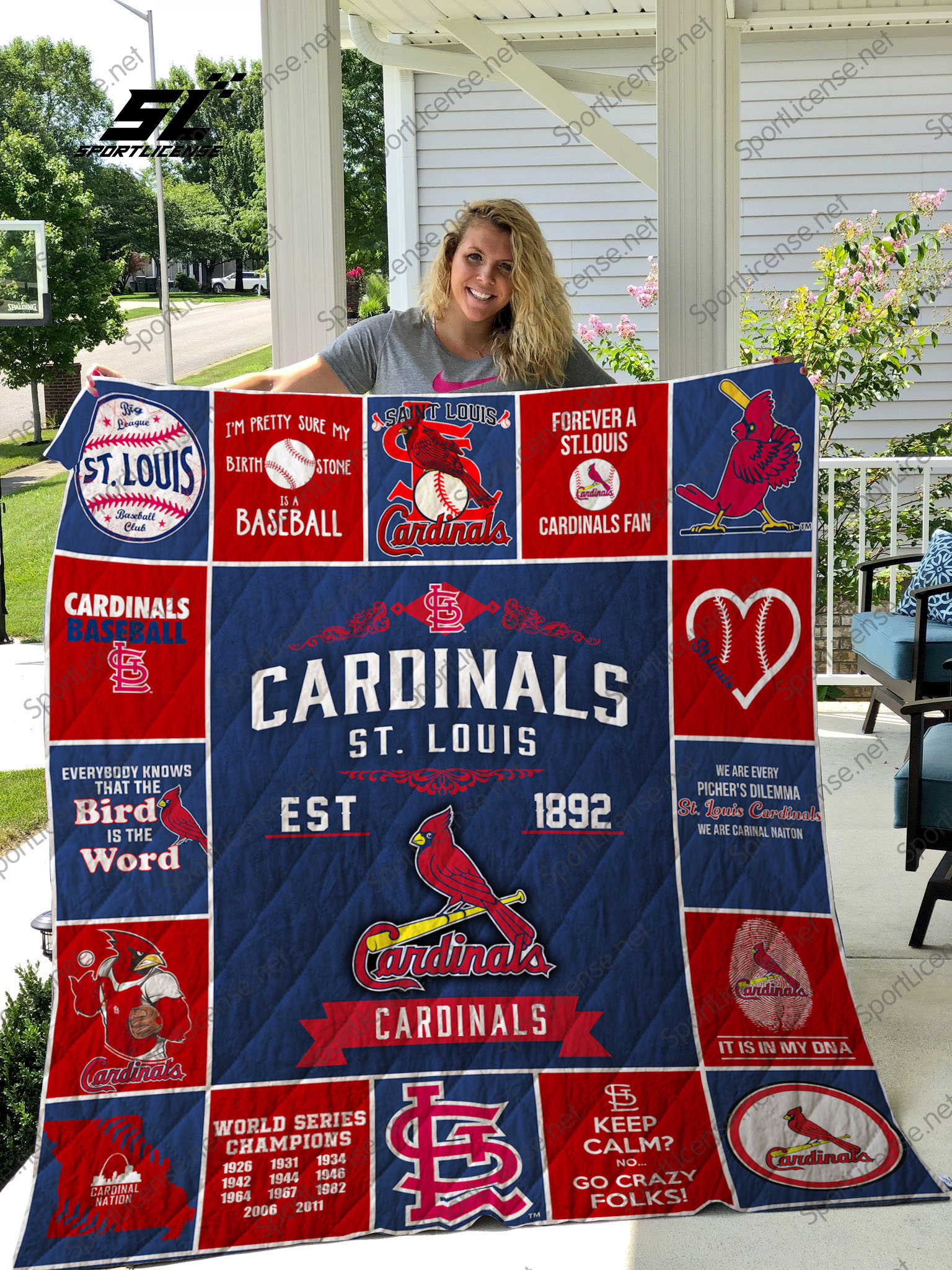 St. Louis Cardinals Quilt Blanket 03 – DovePrints