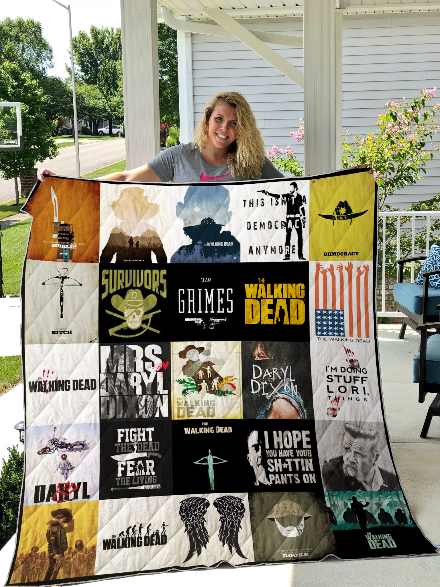 The Walking Dead 10th Anniversary Quilt Blanket Gift Idea For Fan 