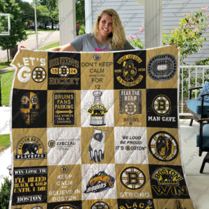 Boston Bruins Quilt Blanket Ver 25