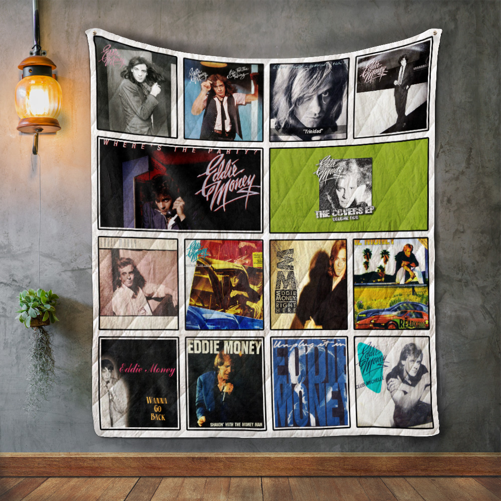 Eddie Money Album Covers Quilt Blanket Doveprints