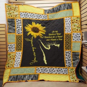 Cat Sunflower Found A Paw Quilt Blanket Great Customized Gifts For Birthday Christmas Thanksgiving Perfect Gifts For Cat Lover