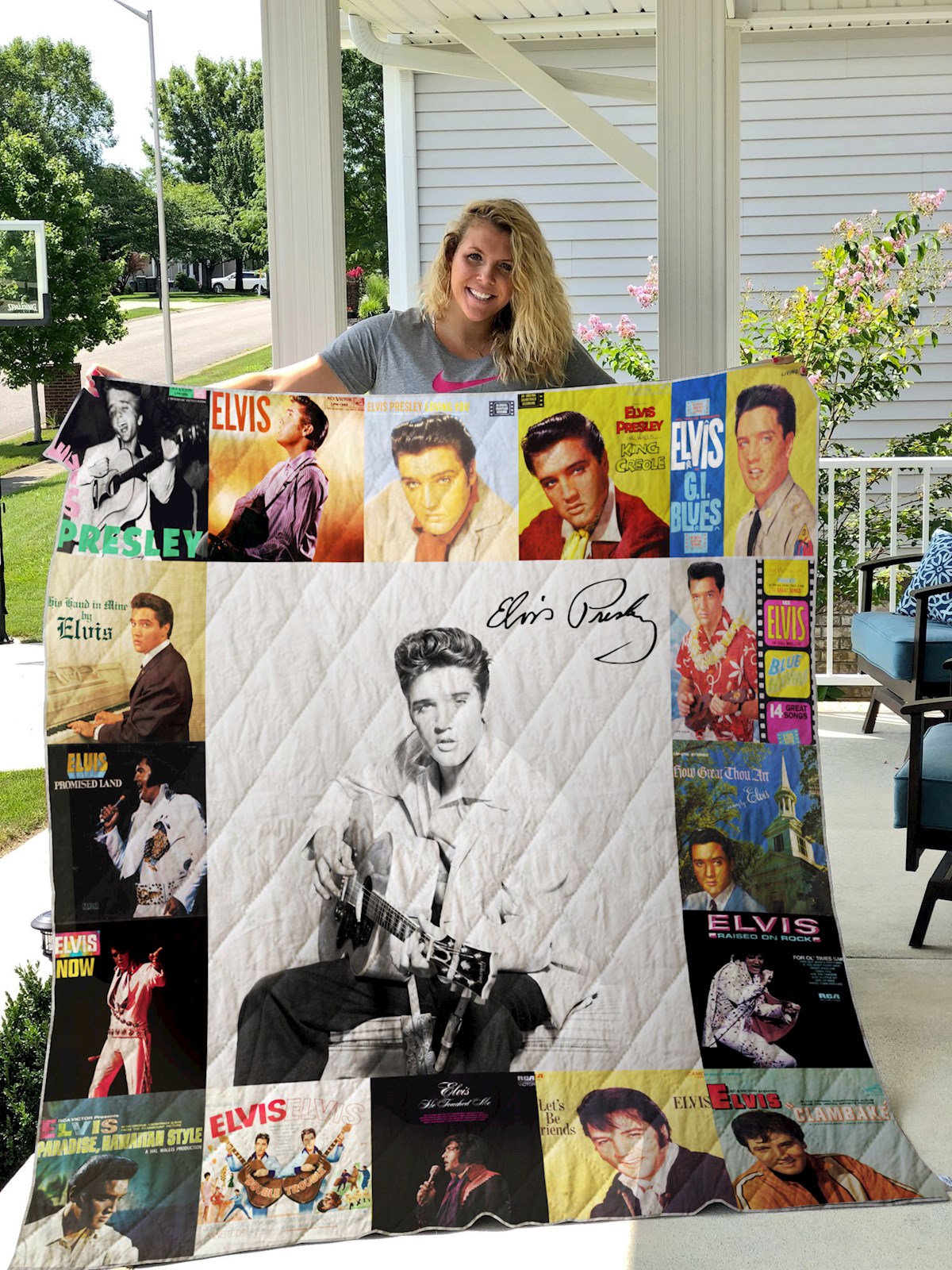Elvis Presley V2 Quilt Blanket Great Gift For Fans 
