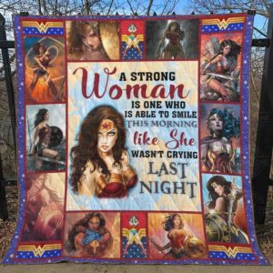 A Strong Wonder Woman Quotes Quilt Blanket All Season Plus Size Quilt Blanket
