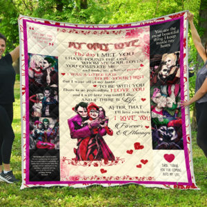 Joker And Harley Quinn Love Quilt Blanket