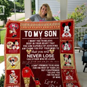 Bl – San Francisco 49ers, To My Son Quilt Blanket
