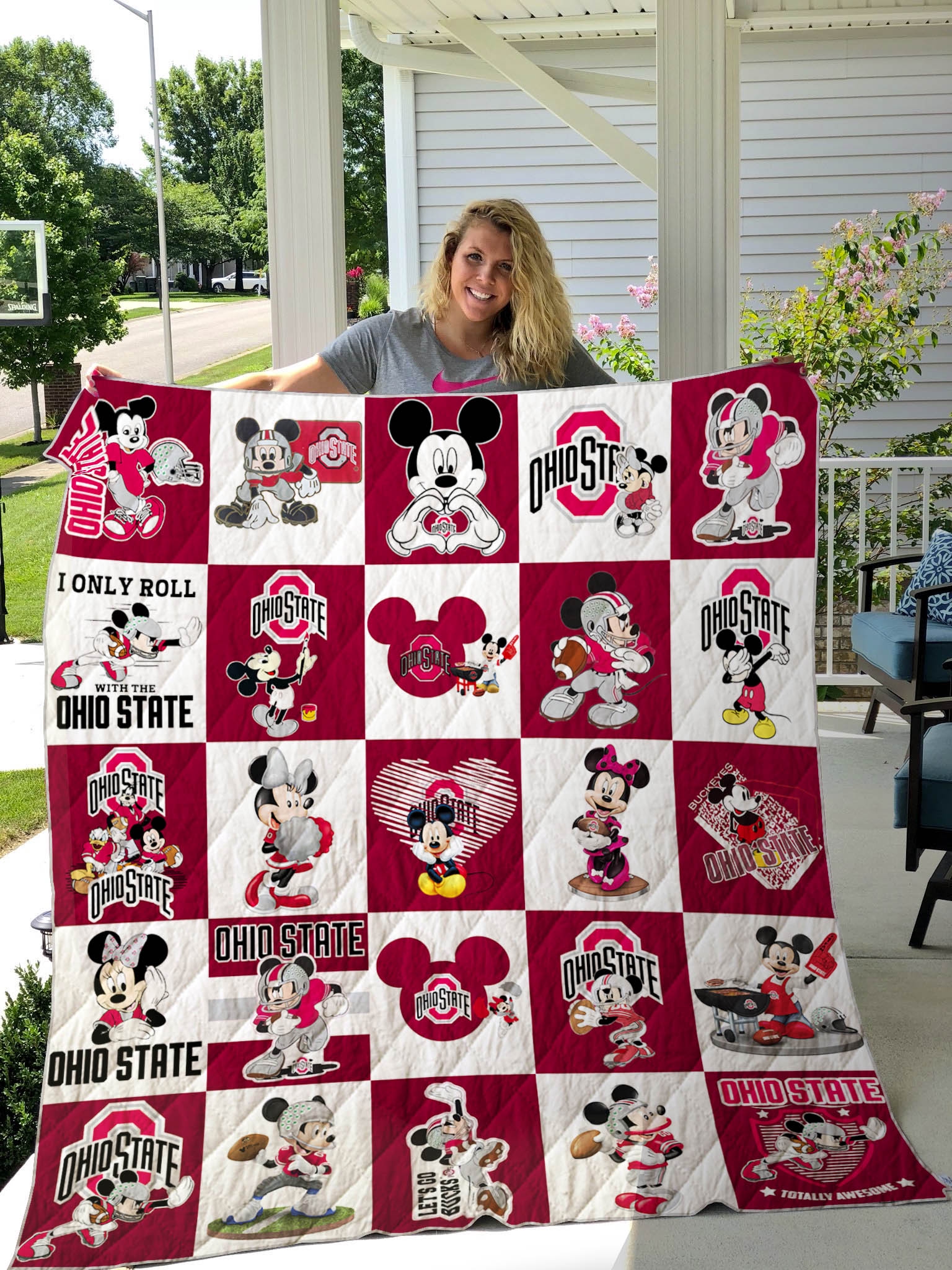 Ohio State Buckeyes Disney Quilt Blanket DovePrints