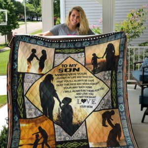 Perosonalized To My Son From Mom Never Forget Your Way Back Home Quilt Blanket Great Customized Gifts For Birthday Christmas Thanksgiving