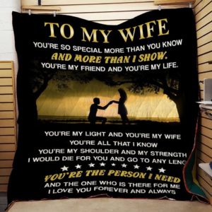 Personalized Family To My Wife From Husband You're So Special More Than You Know Quilt Blanket Great Customized Gifts For Birthday Christmas Thanksgiving Wedding Valentine's Day
