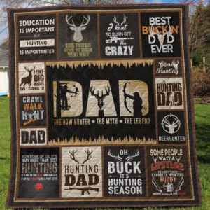 Hunting The Bow Hunter The Myth The Legend Quilt Blanket Great Customized Gifts For Birthday Christmas Thanksgiving Father's Day