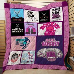 Hockey I Skate Like A Girl Try To Keep Up Quilt Blanket Great Customized Blanket Gifts For Birthday Christmas Thanksgiving