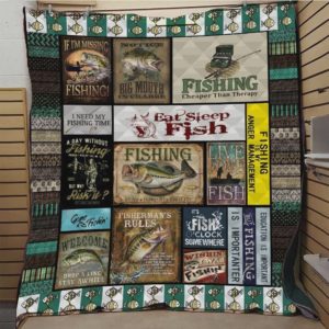 Education Is Important But Fishing Is Importanter Quilt Blanket Great Customized Blanket Gifts For Birthday Christmas Thanksgiving