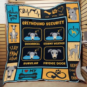Greyhound Security Quilt Blanket Great Customized Blanket Gifts For Birthday Christmas Thanksgiving