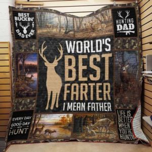 Hunting Dad Life Is Better When You're Hunting Quilt Blanket Great Customized Gifts For Birthday Christmas Thanksgiving Father's Day Perfect Gifts For Hunting Lover