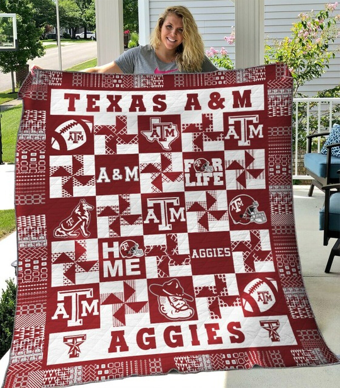 Texas A&M Aggies quilt blanket 01 