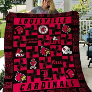 Louisville Cardinals Quilt Blanket 02 – DovePrints