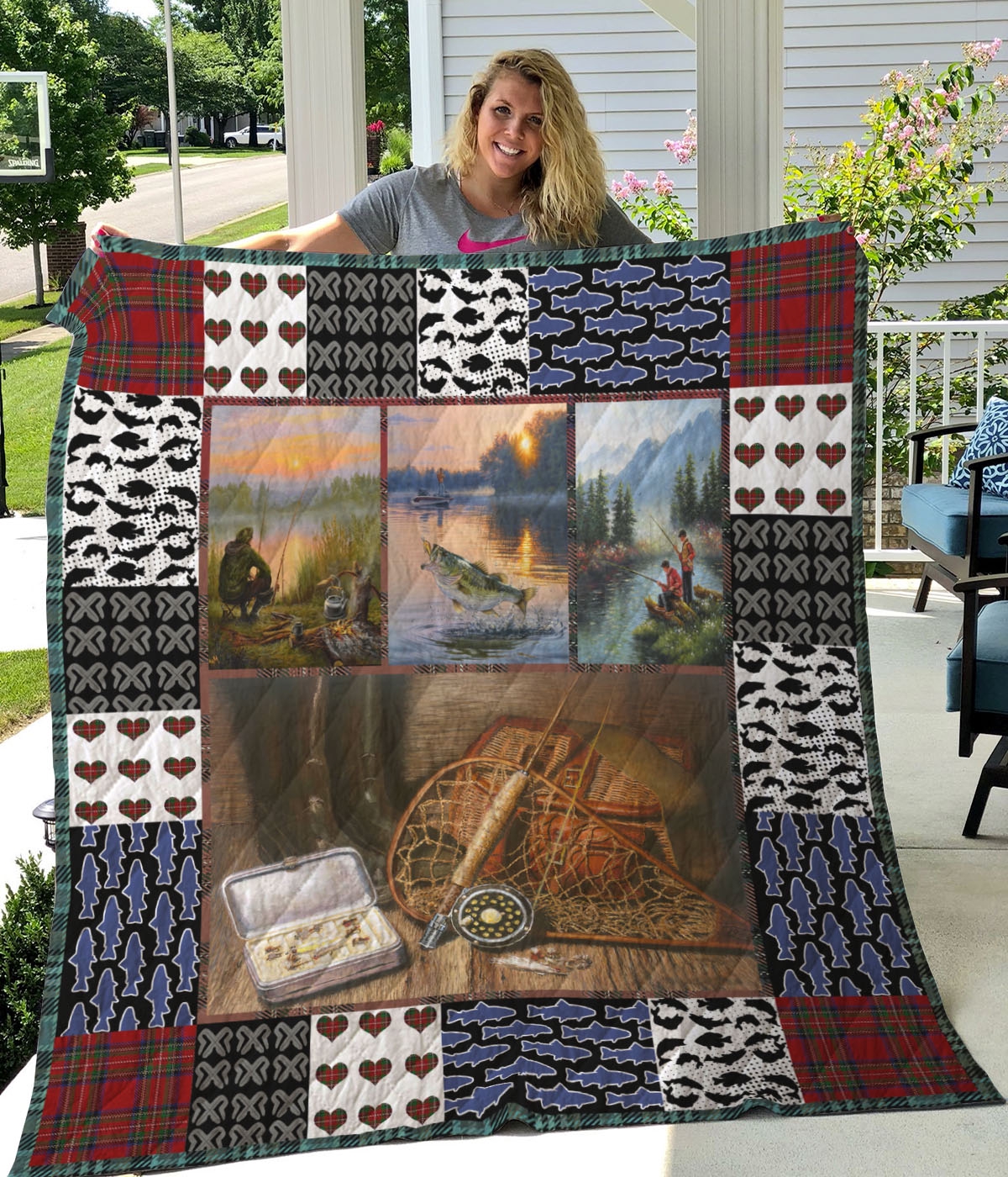 Fishing Equipment Quilt Blanket Great Customized Gifts For Birthday  Christmas Thanksgiving Perfect Gifts For Fishing Lover – DovePrints