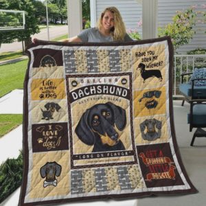 Dachshund Quotes Have You Seen My Wiener Quilt Blanket Great Customized Blanket Gifts For Birthday Christmas Thanksgiving Perfect Gifts For Dachshund Lovers