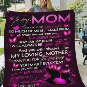 Personalized To My Mom Quilt Blanket From Daughter I Love You With All My Heart Quilt Blanket Great Customized Blanket Gifts For Birthday Christmas Thanksgiving