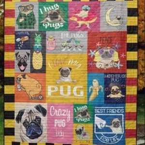 Pug Mother To My Mom From Son From Daughter Quilt Blanket Great Customized Blanket Gifts For Birthday Christmas Thanksgiving Mother’s Day